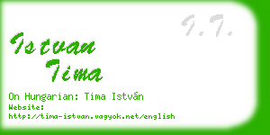 istvan tima business card