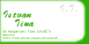 istvan tima business card